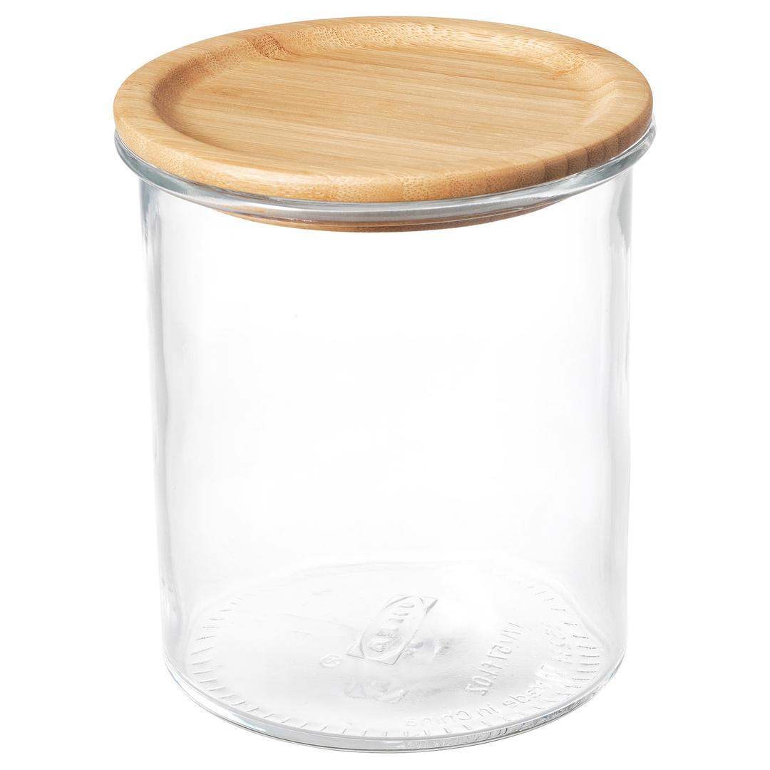 IKEA 365+ Jar with lid - glass/bamboo 1.7 l