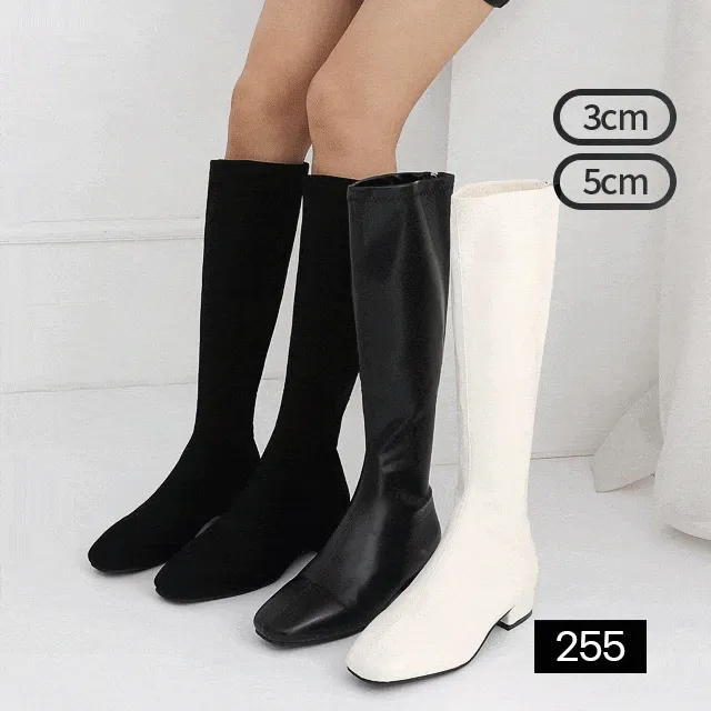 ⚡오늘출발⚡[MADE]	 두가지 굽높이 데일리 내추럴 심플 슬림 롱부츠 니하이 뒷지퍼 옆지퍼 백지퍼 미들 하이 L-9224/9346