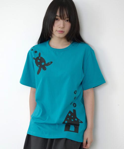 터틀 하우스 티셔츠 [아쿠아]