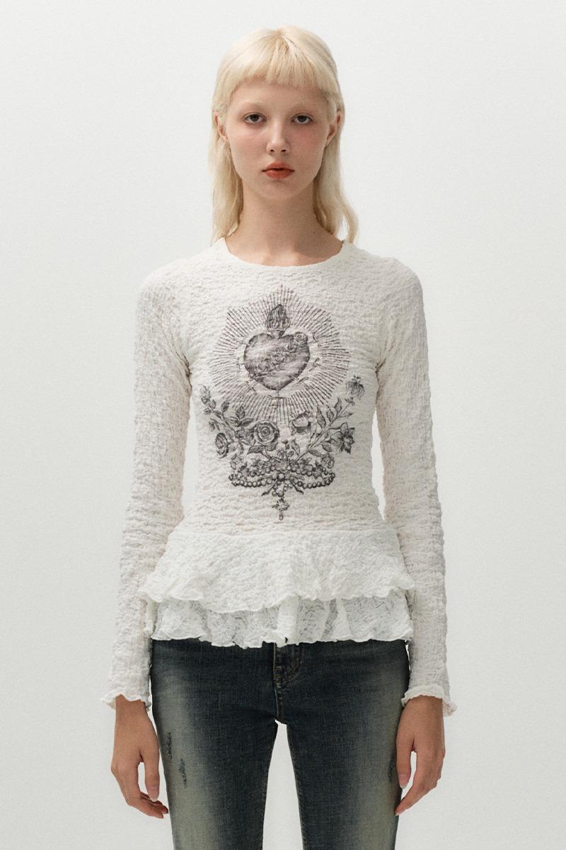 미드나잇무브 cc heart t (white)