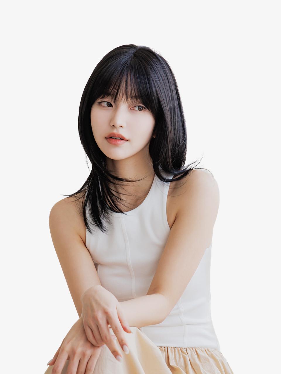 수제통가발중단발 허쉬컷 한나