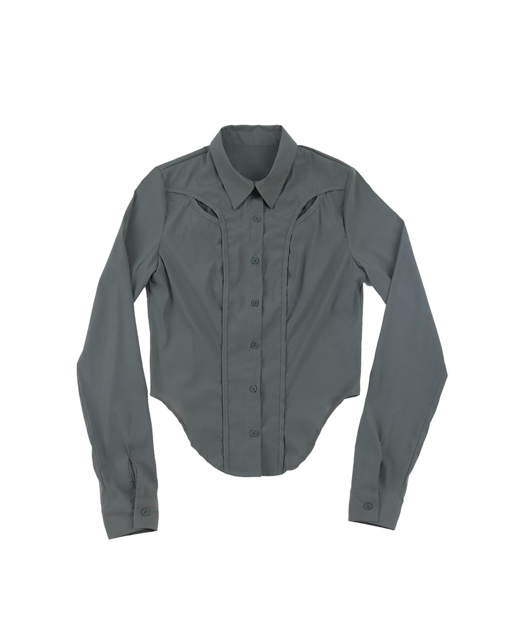 (11/23 Restock, 순차배송) Chest Hole Nylon Shirt / Grey