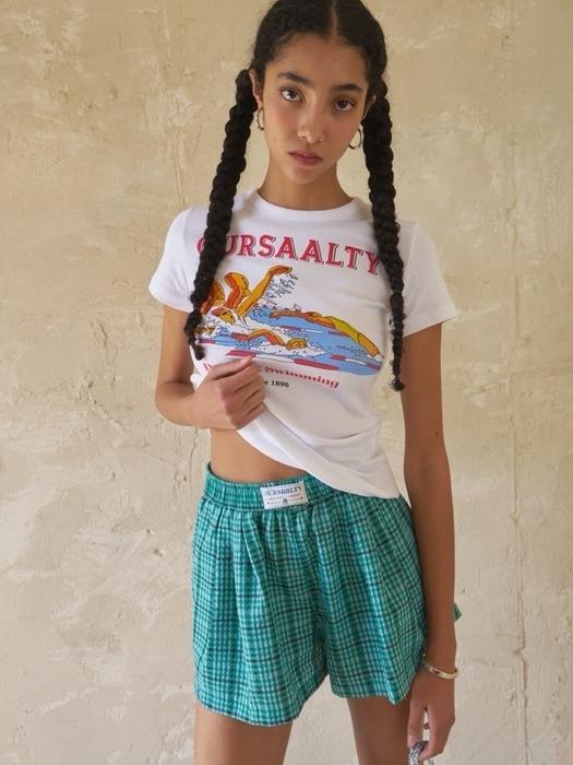 Swimmer Rib T-Shirt / White