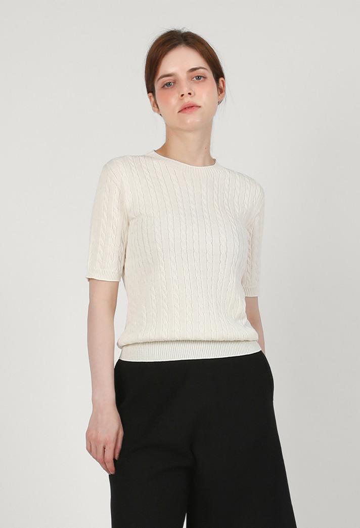 SA 리노스 린넨 반팔 니트