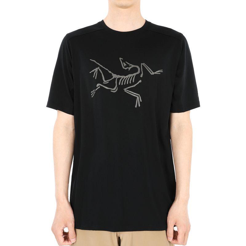 23 S/S 아크테릭스 남성 울 로고 반팔 티셔츠(블랙) X000006796 002291