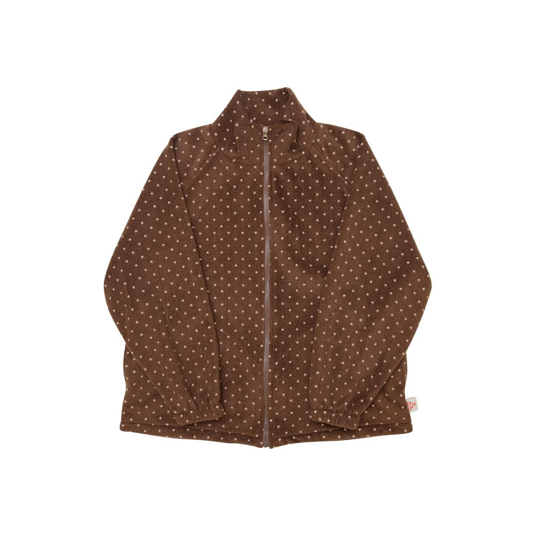 PATTERN FLEECE ZIP-UP-BR