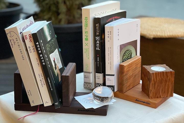 데스크테리어 daily mini bookshelf 원목 책꽂이
