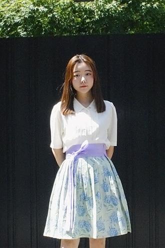 이달의 꽃 - '수국\' 허리치마 (PINK, BLUE 2COLOR)