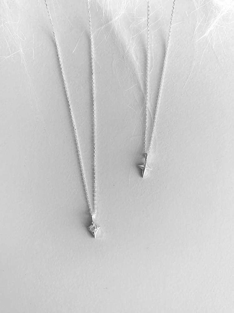 (어센틱/ silver925) mini flash necklace 별목걸이 큐빅목걸이