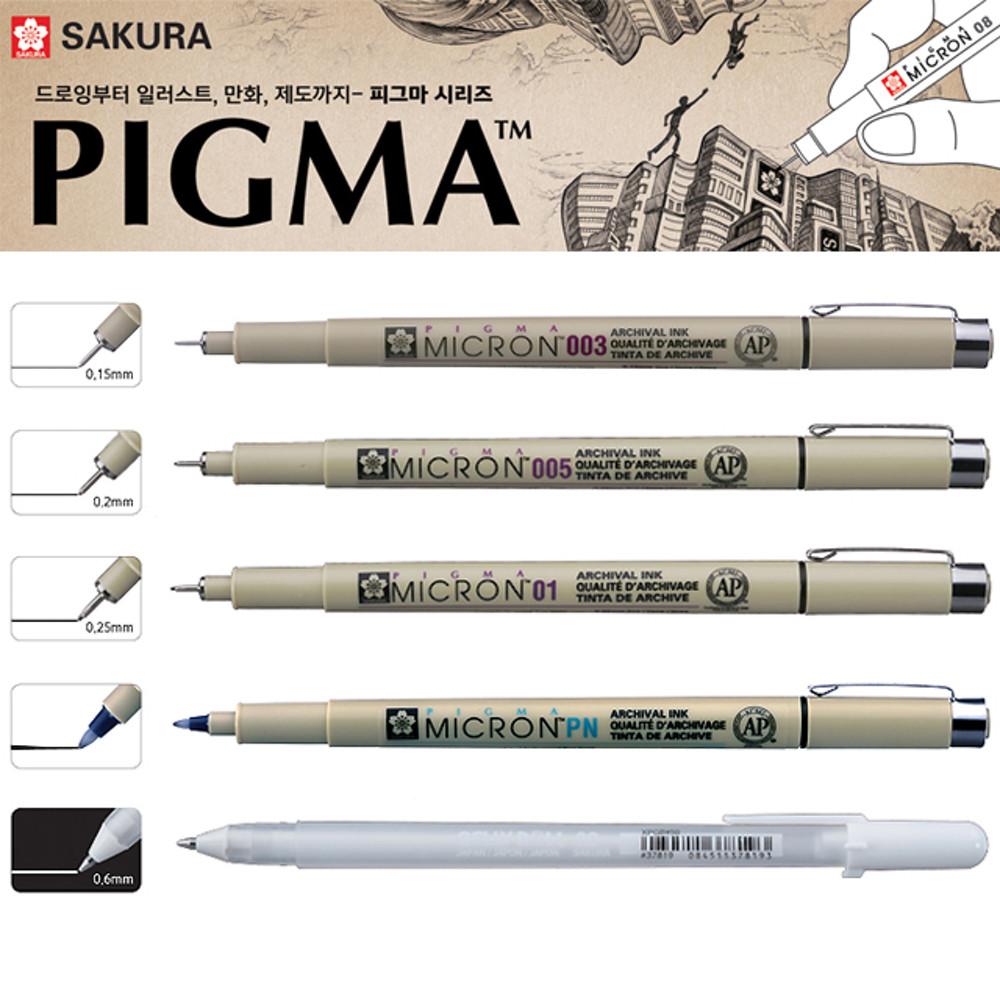 SAKURA PIGMA MICRON 사쿠라 피그마 마이크론 (캘리그라피/일러스트)