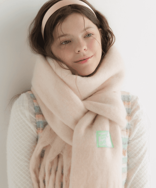 FAIRY COTTON MUFFLER [CREAM PINK] - FAIRY 코튼 머플러 (M002CP)