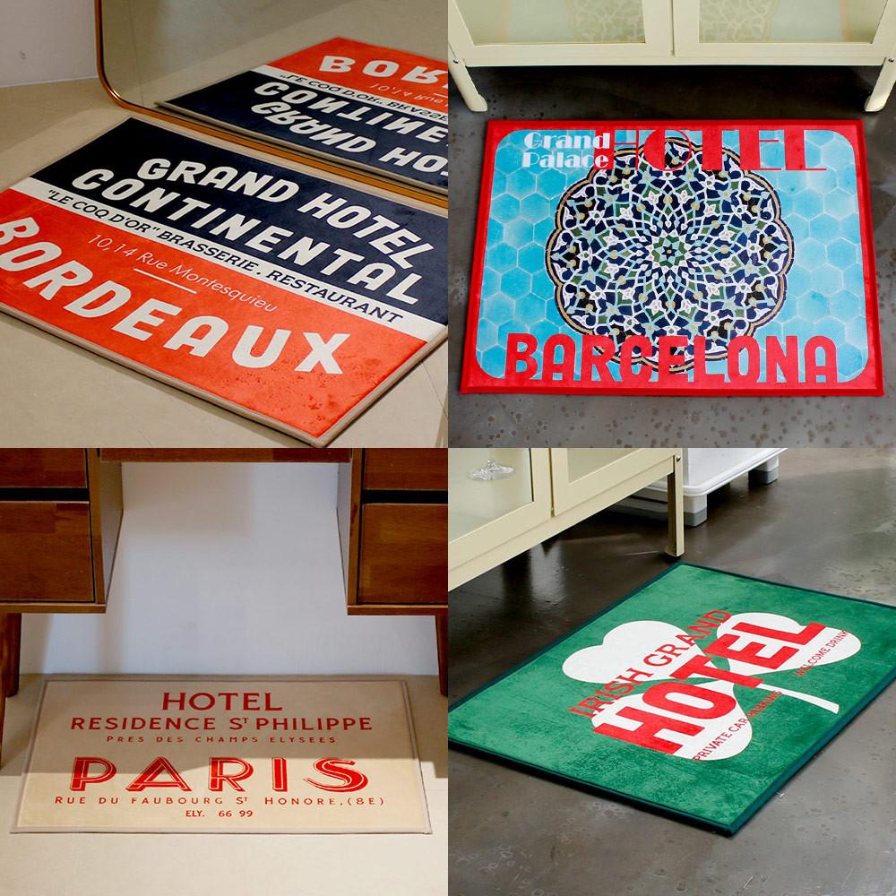 리에르스튜디오 현관 주방 카페 레트로 북유럽풍 발매트 러그 17종 70x50(cm)