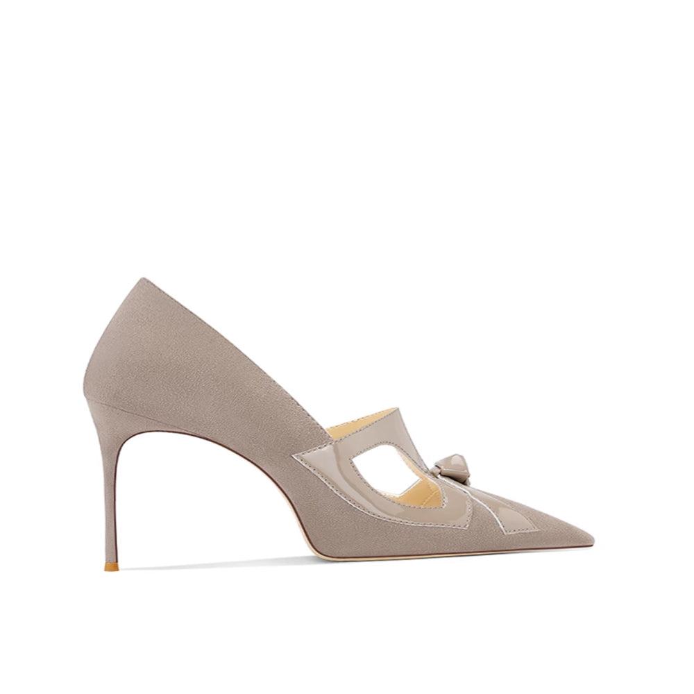 VEINO Cut Out Mid Heel Pumps - 6cm