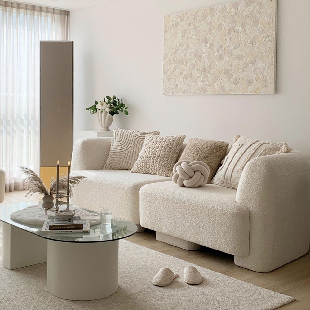 반트 마네모네 린넨 패브릭 모듈 3.5인용 소파