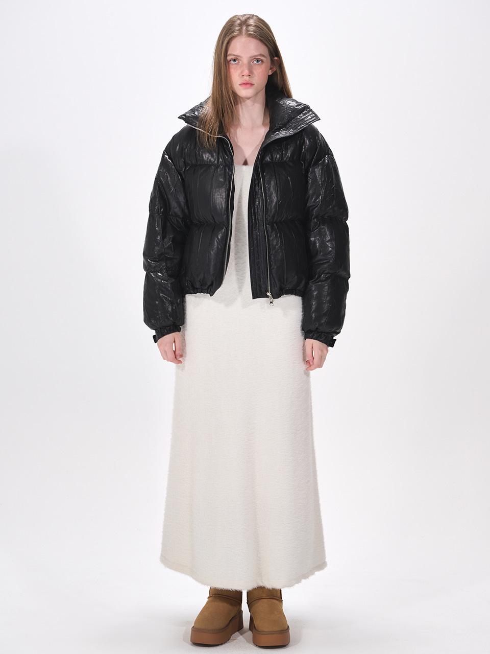 String Goose Down Jumper, Black