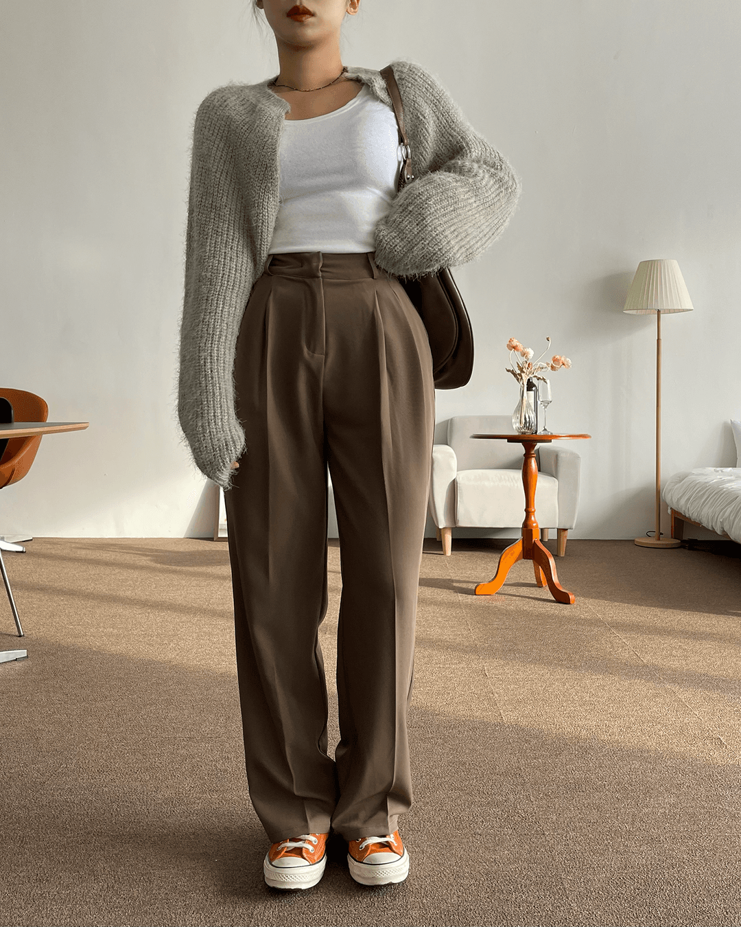 클로즈커브 [3컬러/5사이즈] 루즈 투핀턱 와이드슬랙스