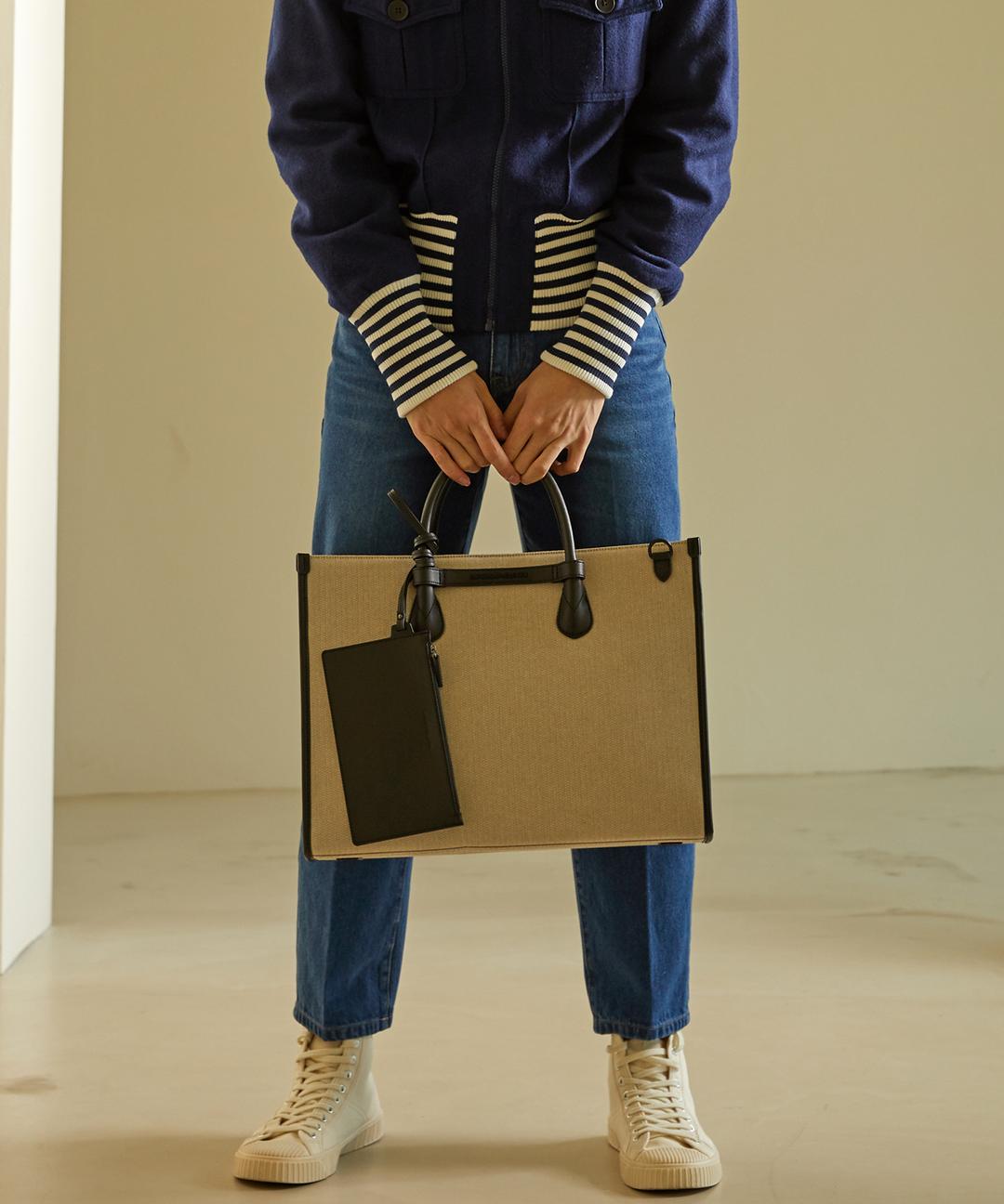 NO.6 HERRINGBONE BRIDGE TOTE