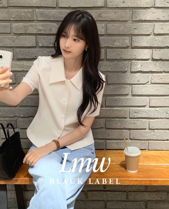 메리어라운드 [하객룩][여름자켓][l.m.w][black label] 썸머 클래식 블라우스 카라 자켓 (bl&jk)