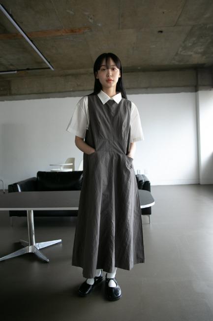 clean hidden pocket sleeveless onepiece(2colors)