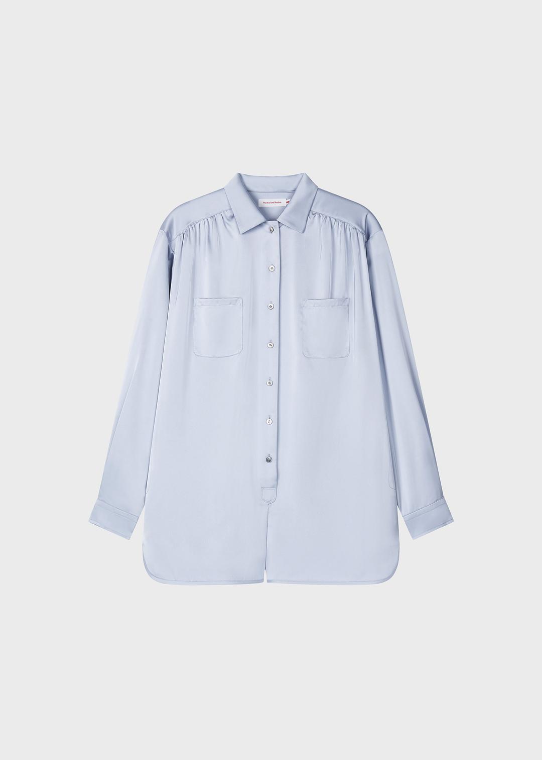 Liquid Shirt Romper Powder Blue