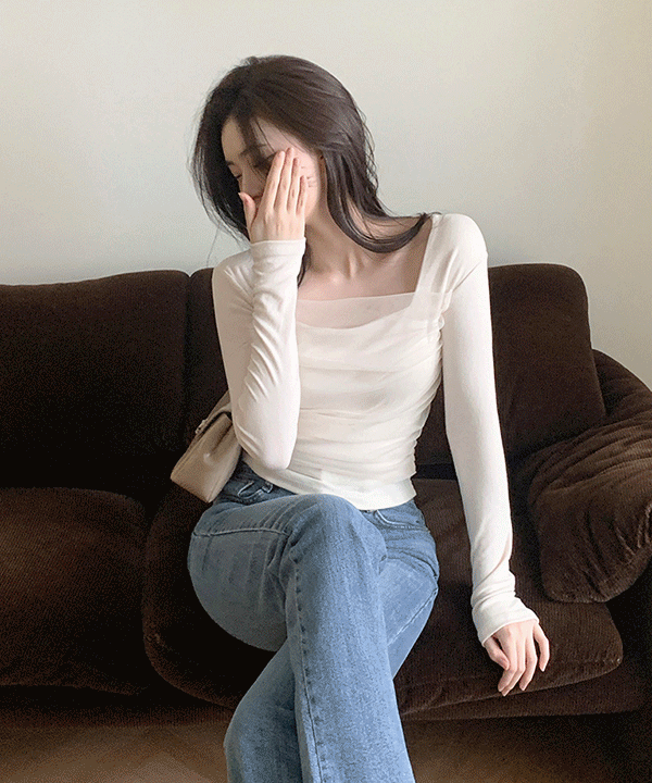 퍼빗 [발렛무드🩰] 샐리 여리쉬폰 셔링 t - 3color