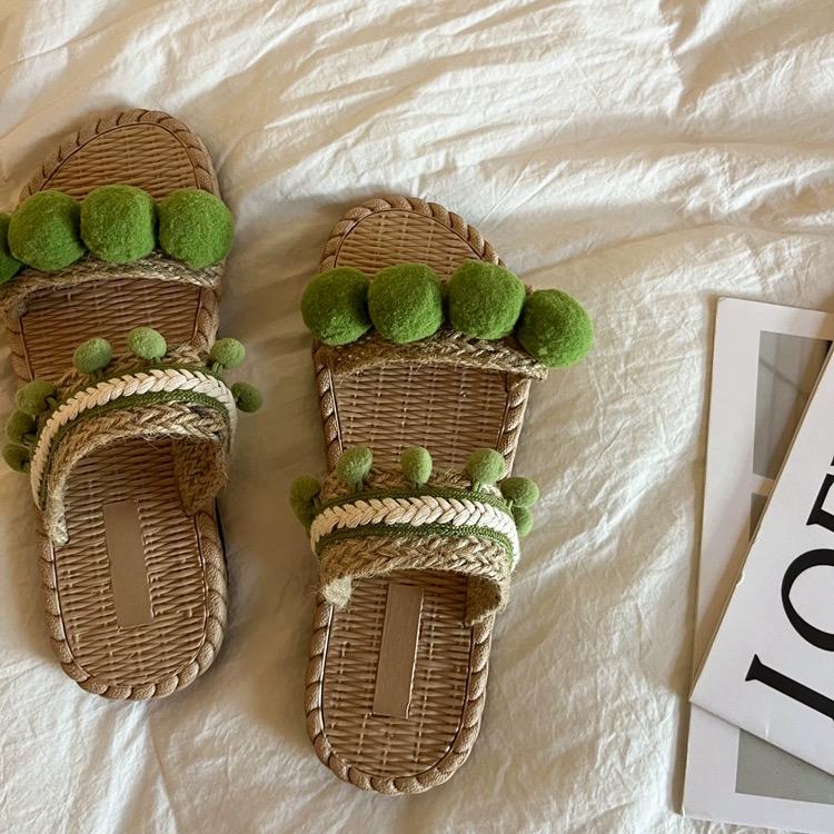 보헤미안 빈티지 태국 여름 샌들 슬리퍼 티베트 위빙 슬리퍼