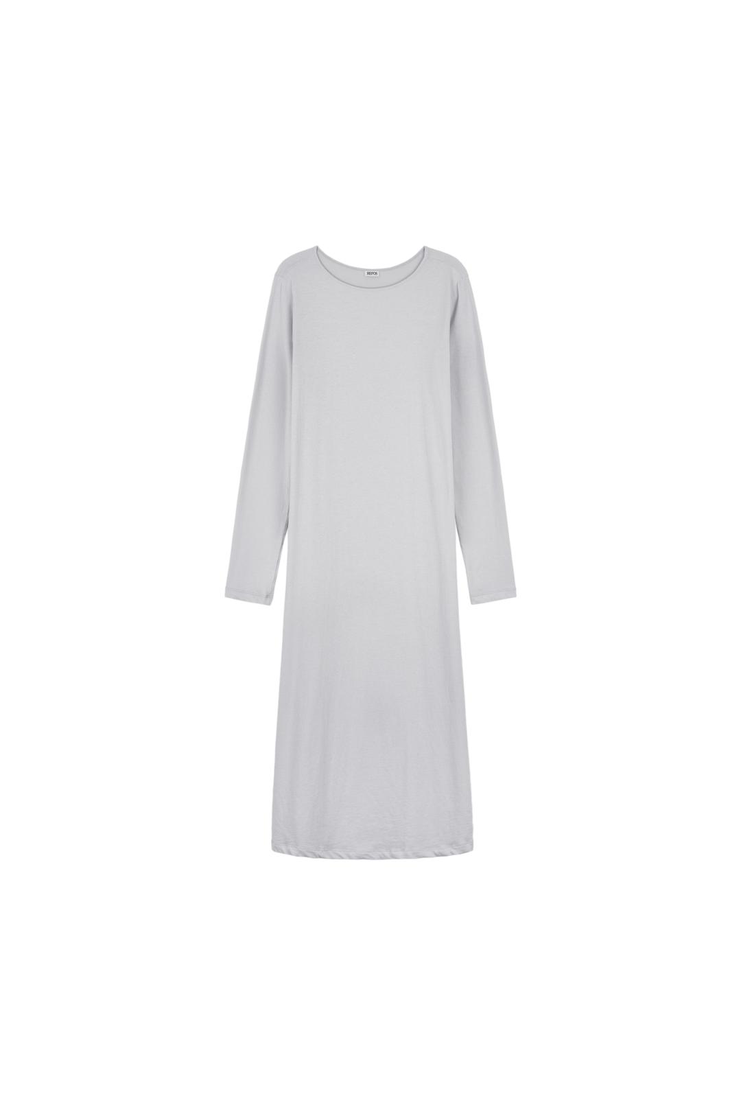 BELT LONG DRESS (GREY)