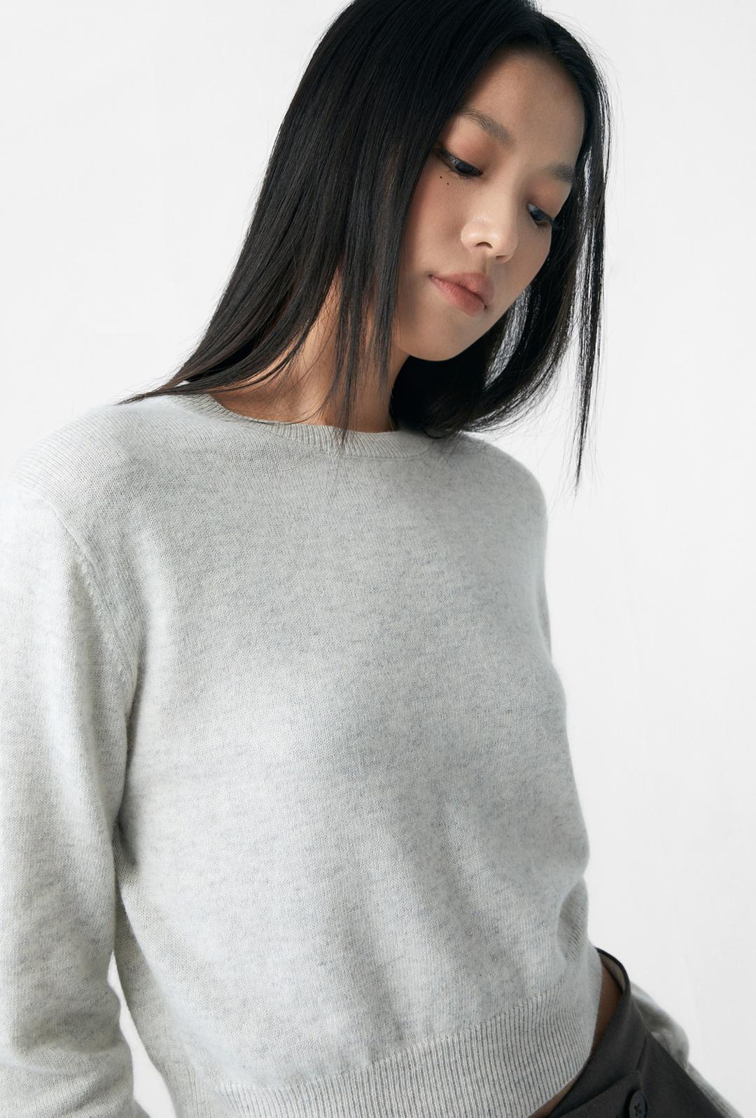 라쿤 캐시미어 블렌드 크롭 풀오버 KADT40T RE_MIWKADV1QT