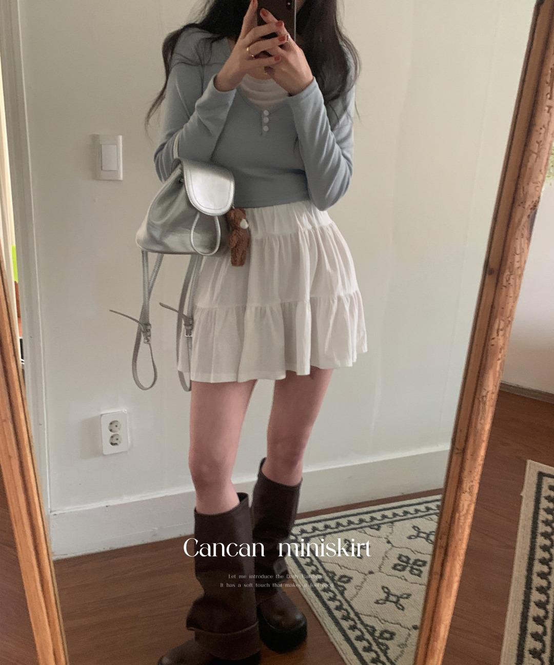 딜라잇문 🤍여름스커트🤍 솔트 미니 캉캉스커트/미니스커트/흰치마/흰스커트/하얀치마/캉캉스커트/쉬폰스커트
