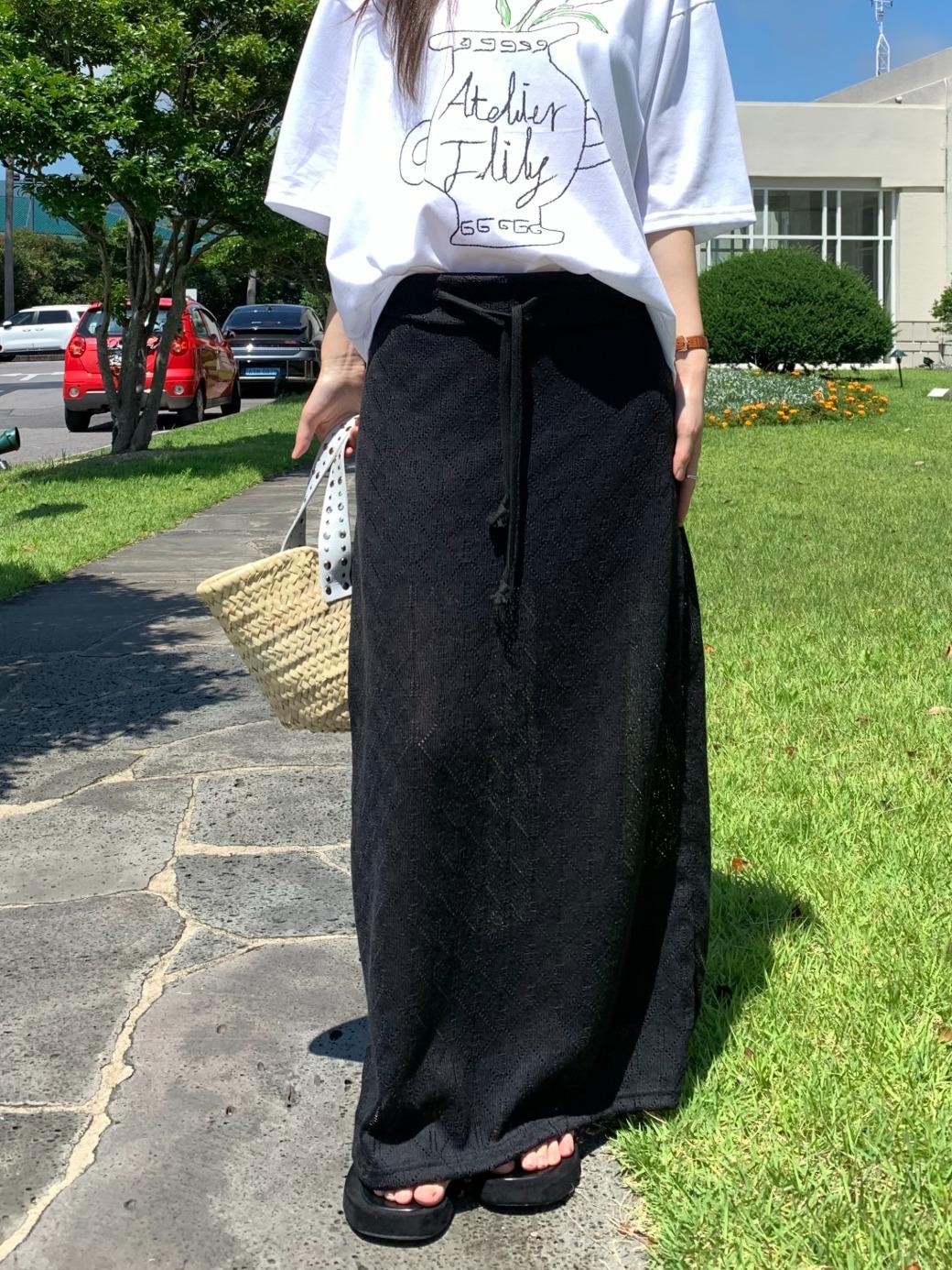 DB. Elise Ribbed Long Skirt