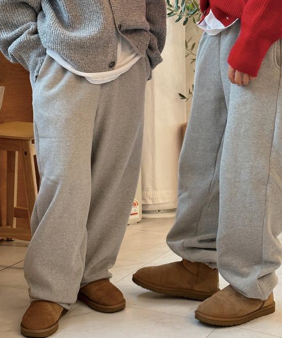 (UNISEX) 솜솜 양기모 와이드 조거 팬츠