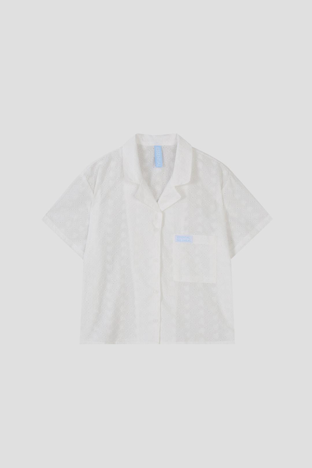 (ESSENTIAL) Half Sleeve Shirts (RIBBON LACE)