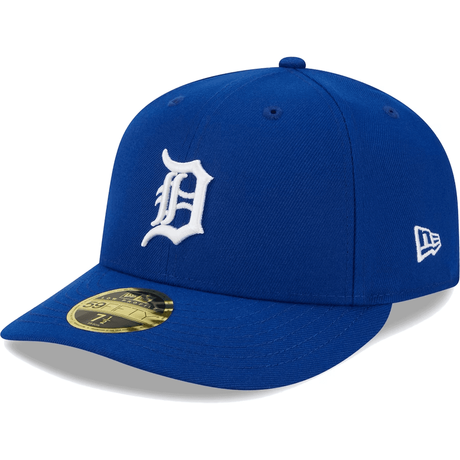 Men's Detroit Tigers  New Era Royal White Logo Low Profile 59FIFTY Fitted Hat