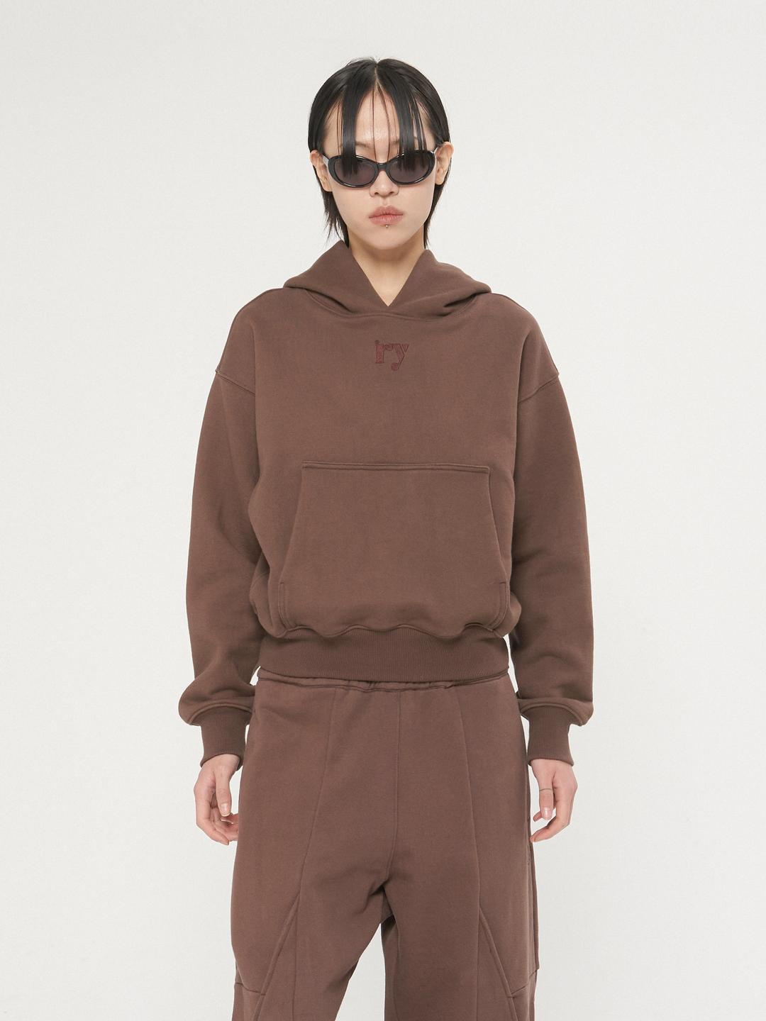 HEAVY SWEAT HOODIE, BROWN