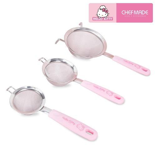 헬로베이킹 쉐프메이드 헬로키티 손잡이 분당체 3size (밀가루 파우더 체 이유식 분말)