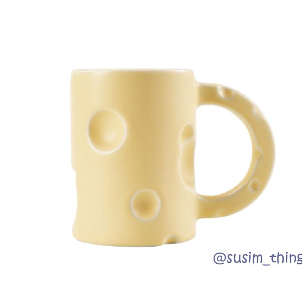 수심 Cheese Mug(5 color) 치즈 머그 컵 홈카페 귀여운 감성 주방 인테리어