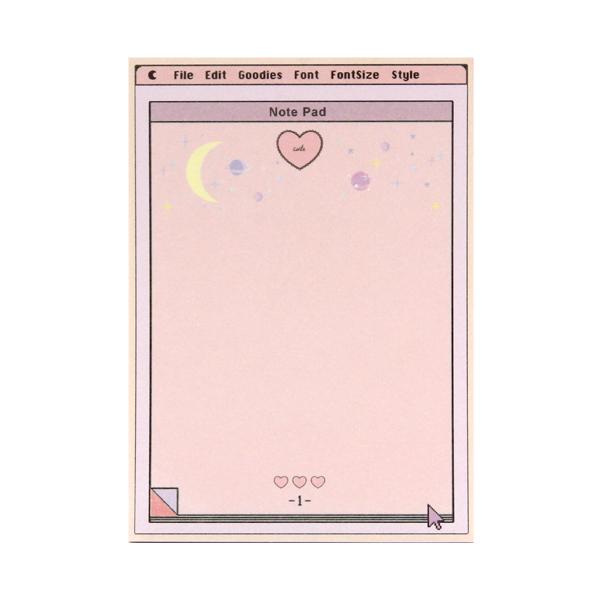 pink heart memo pad_L