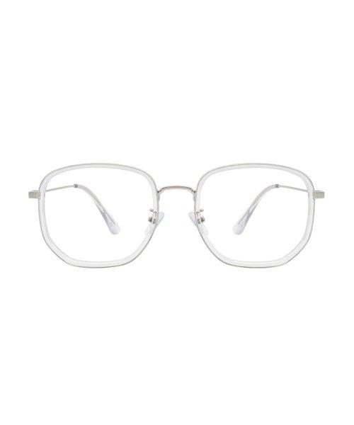 Poetic CRYSTAL SILVER 오버사이즈 콤비 뿔테 안경