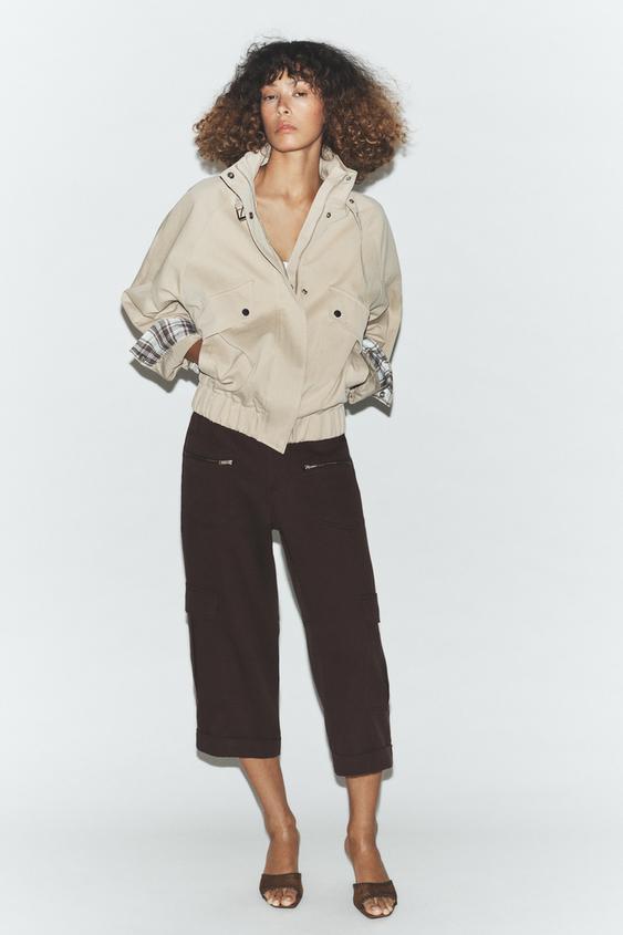 하이넥 오버사이즈 봄버 재킷