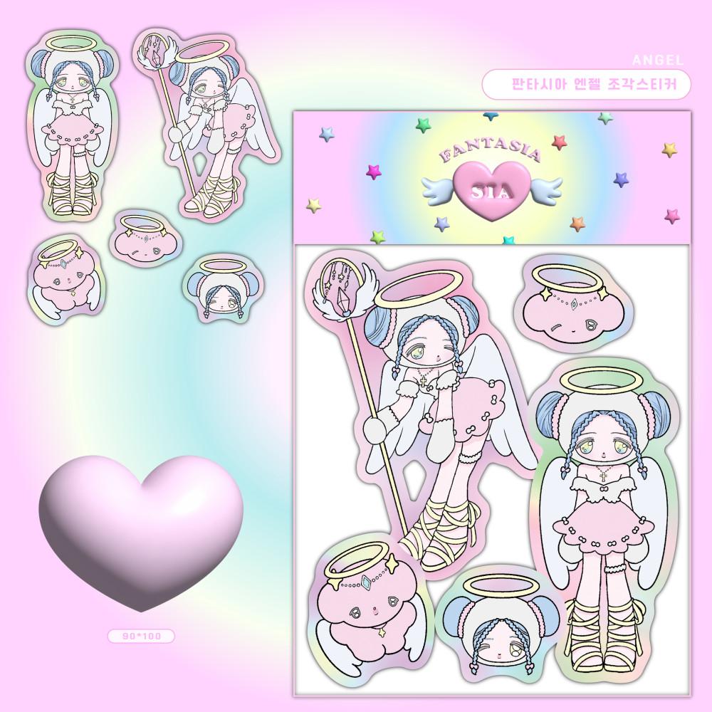 [판타시아]엔젤 조각 스티커(5p)