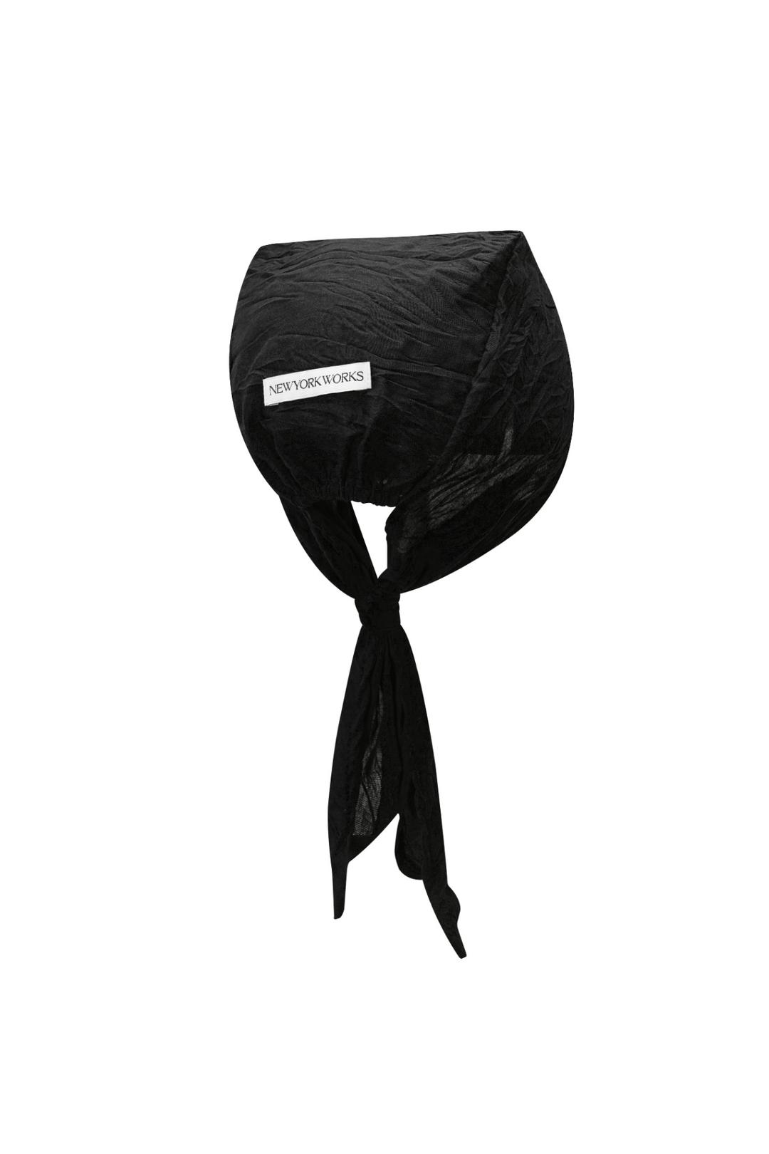 KNOTTED HAIR BANDANA_BLACK