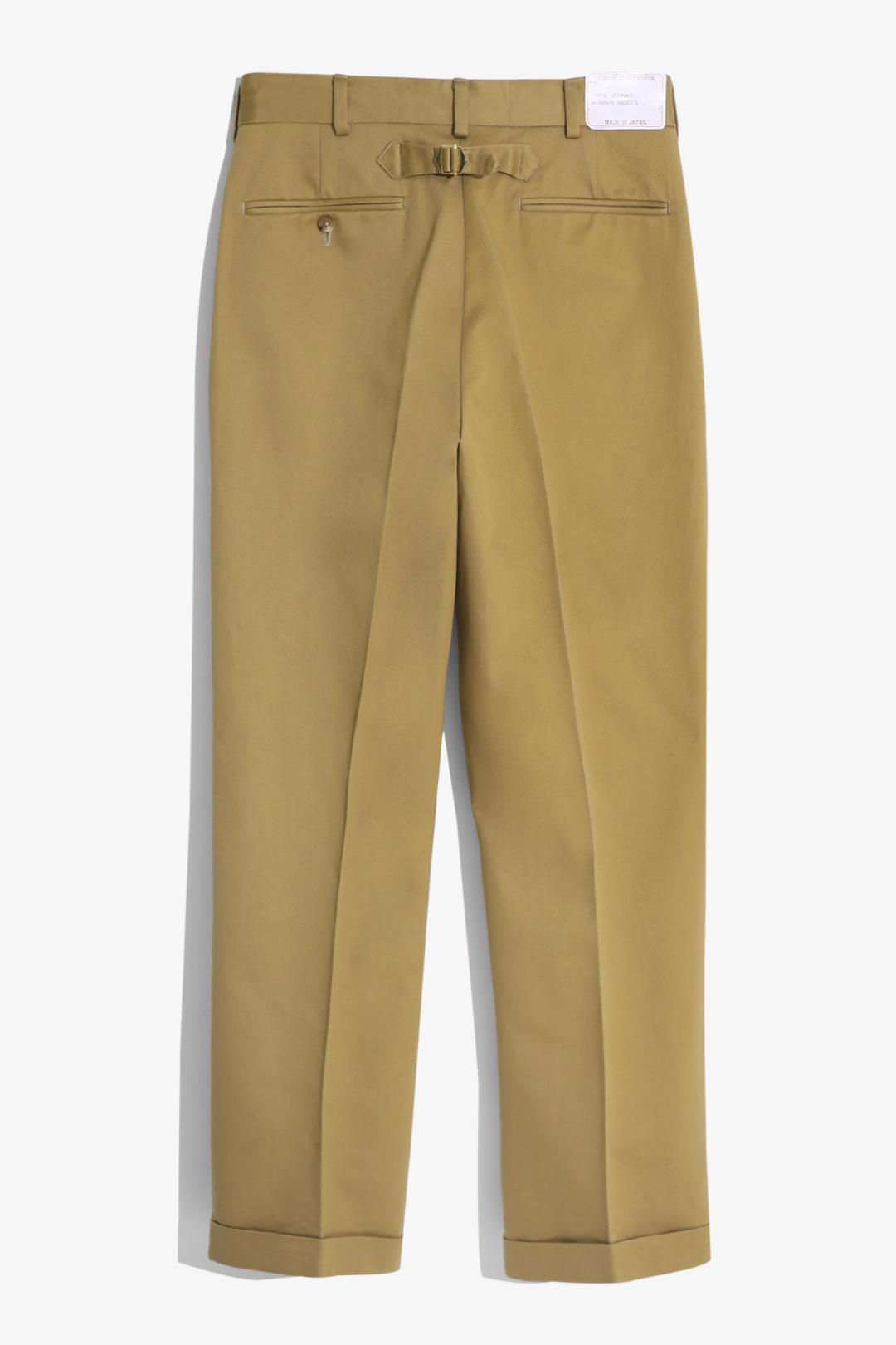 J.PRESS : WEST POINT PIPED STEM TROUSERS (KHAKI)