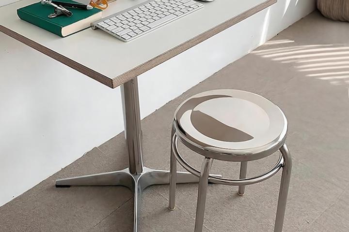 스테인리스스툴 미드센츄리모던 원형미니스툴 인테리어의자