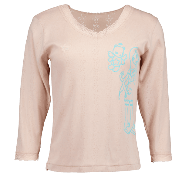 TELEPATHY LACE TOP PEACH