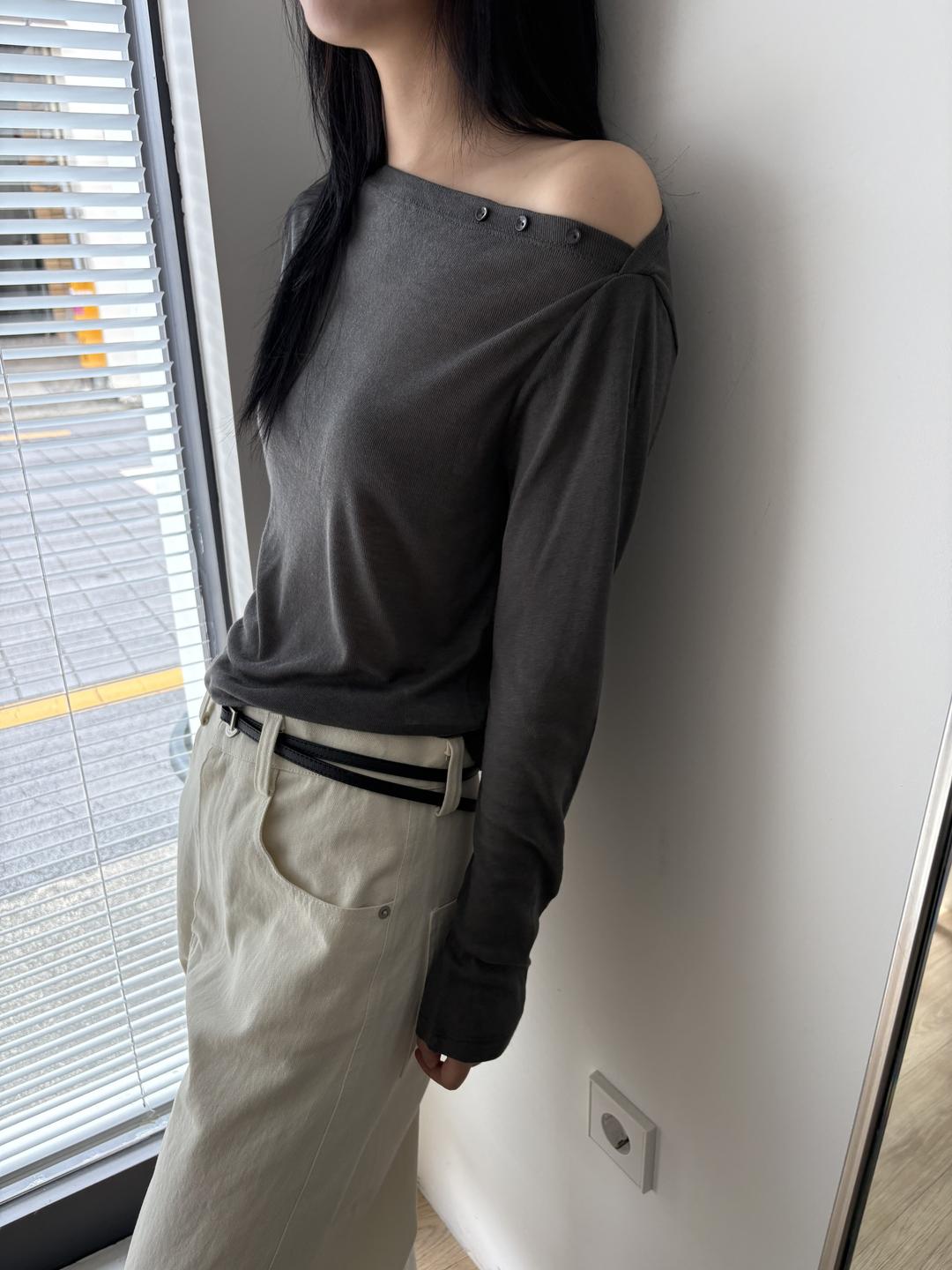 keal button tee (3color)