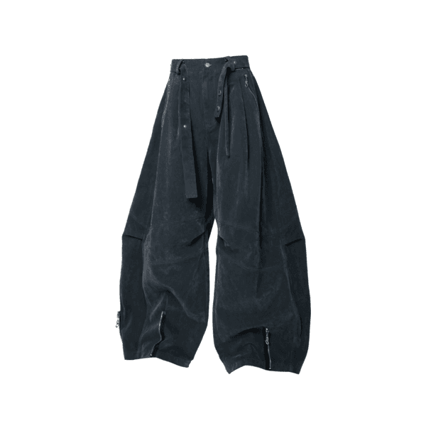 Muscle Line Split Flocking Scimitar Silhouette Double Shape Jeans