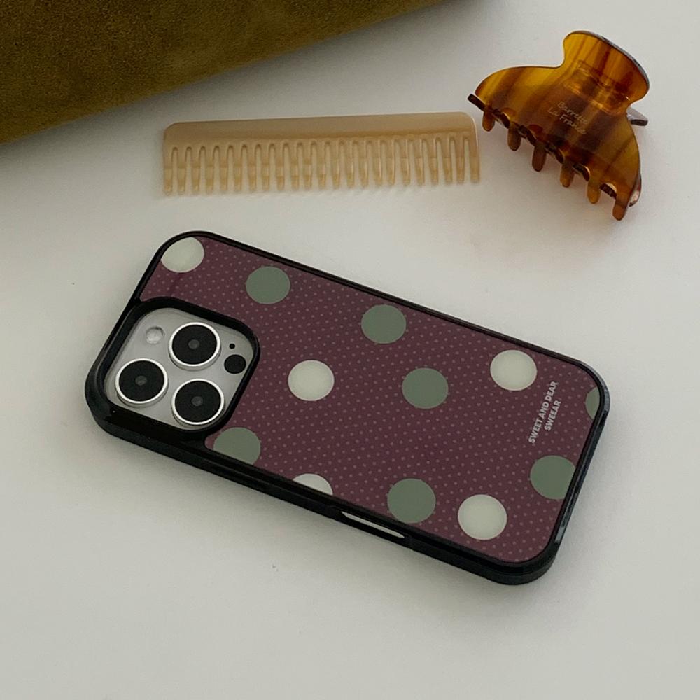 [글라스] PISTACHIO DOT GLASS CASE