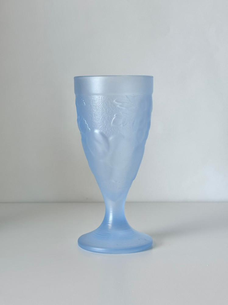 blue wine glass 블루 고블렛 와인잔 빈티지스타일 고블렛잔
