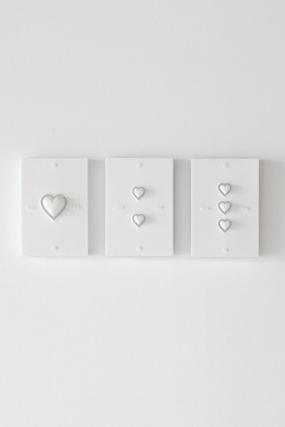 HEART SWITCH COVER  (WHITE)