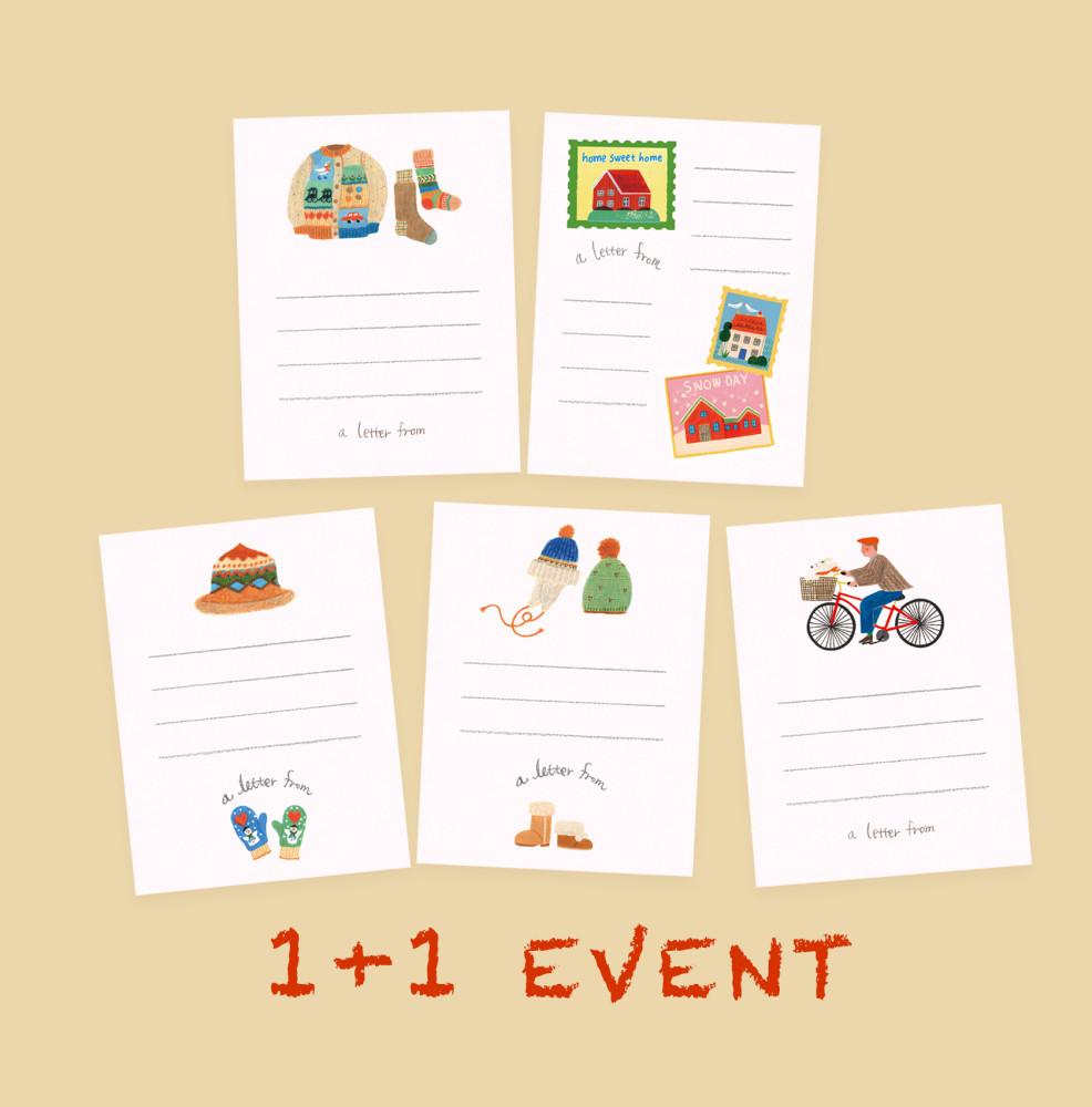 {1+1} 어레터프롬 5type memo pad